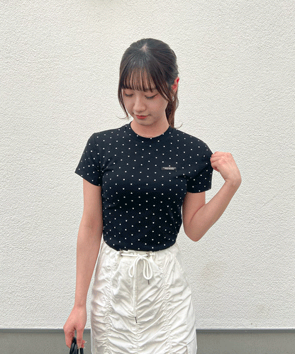 【Official限定価格】シュシュ付きハートドットTシャツ