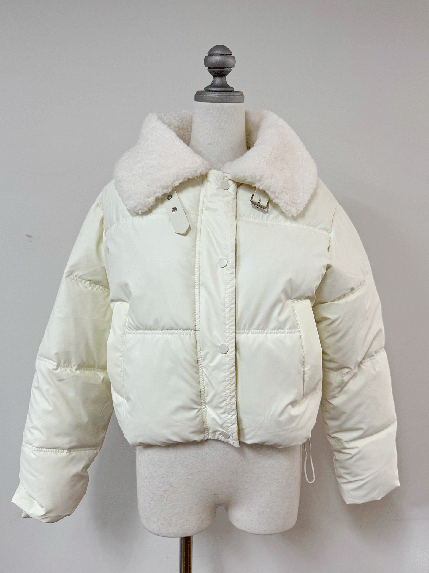 ボア襟付きパフブルゾン