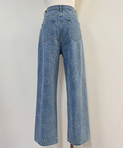 【Official限定価格】デイジー柄デニムパンツ