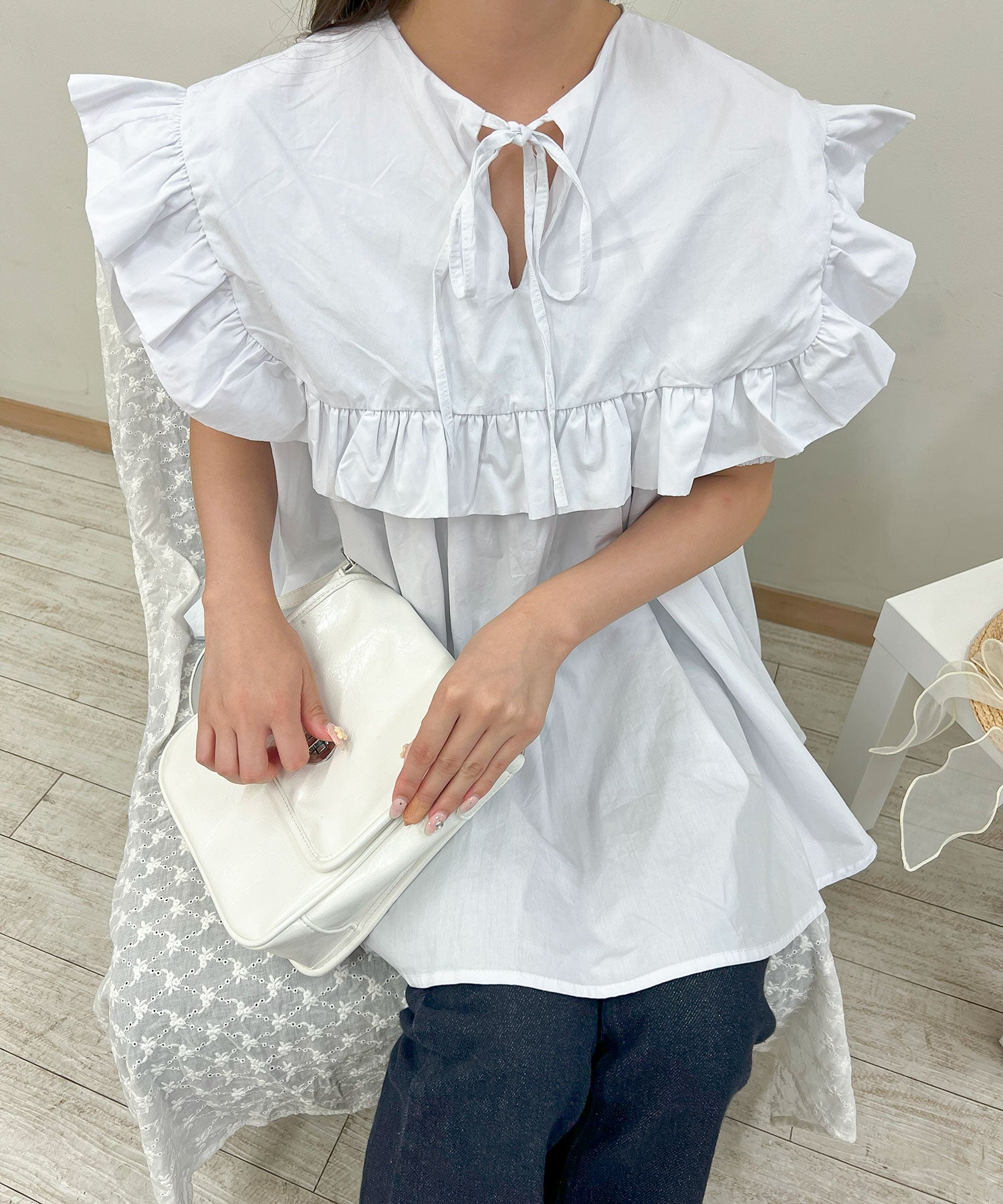 新品 今季商品》ドラッグストアーズ fu-ai 7分袖Aラインチュニック
