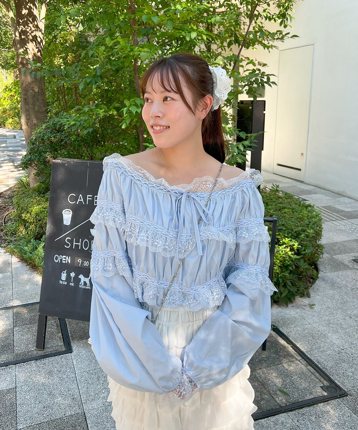 【Official限定販売】2WAYレースブラウス