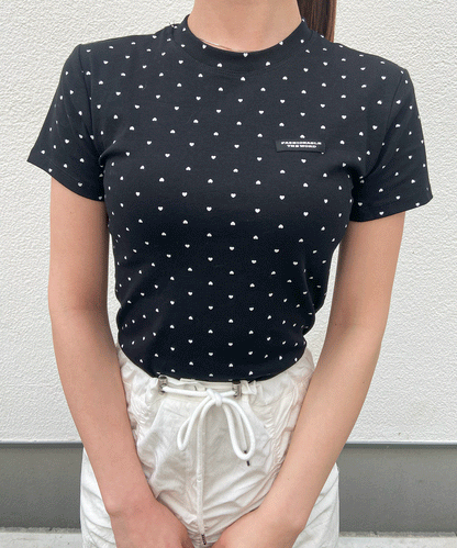 【Official限定価格】シュシュ付きハートドットTシャツ