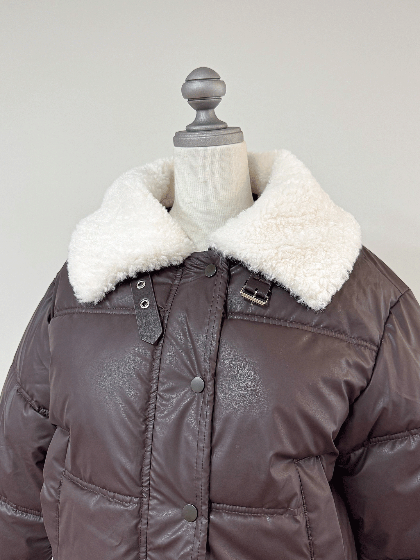 ボア襟付きパフブルゾン