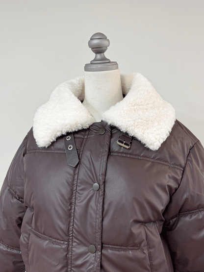 ボア襟付きパフブルゾン