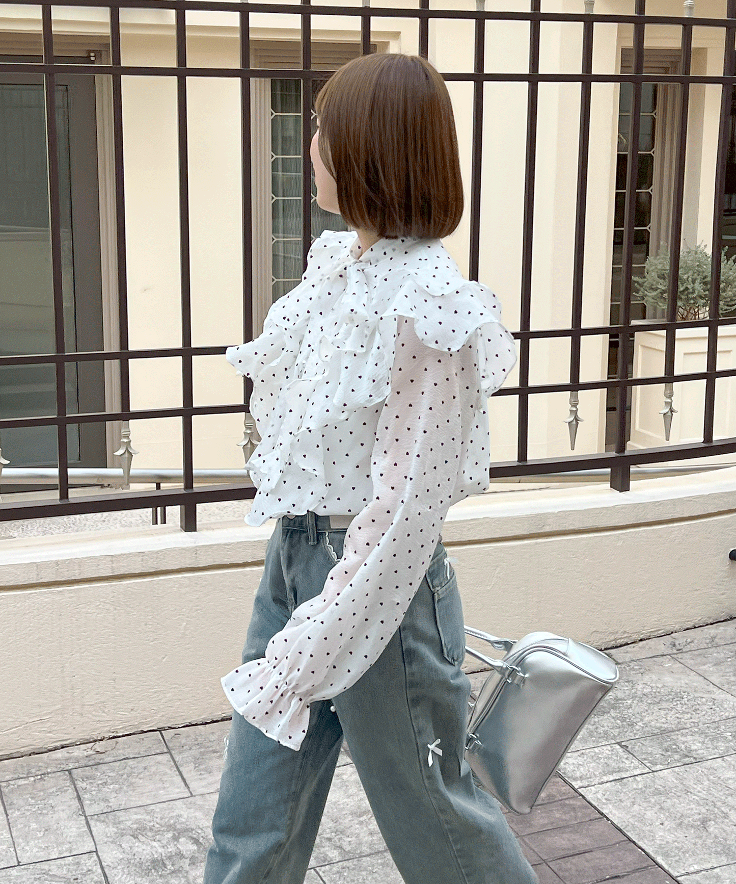 【Official限定価格】ハートフロッキーシャインブラウス