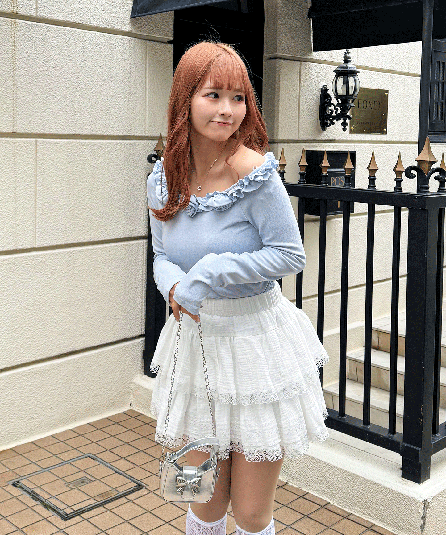 コットンティアードミニスカート