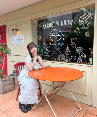 【Official限定販売】Vネック小花柄半袖ニット