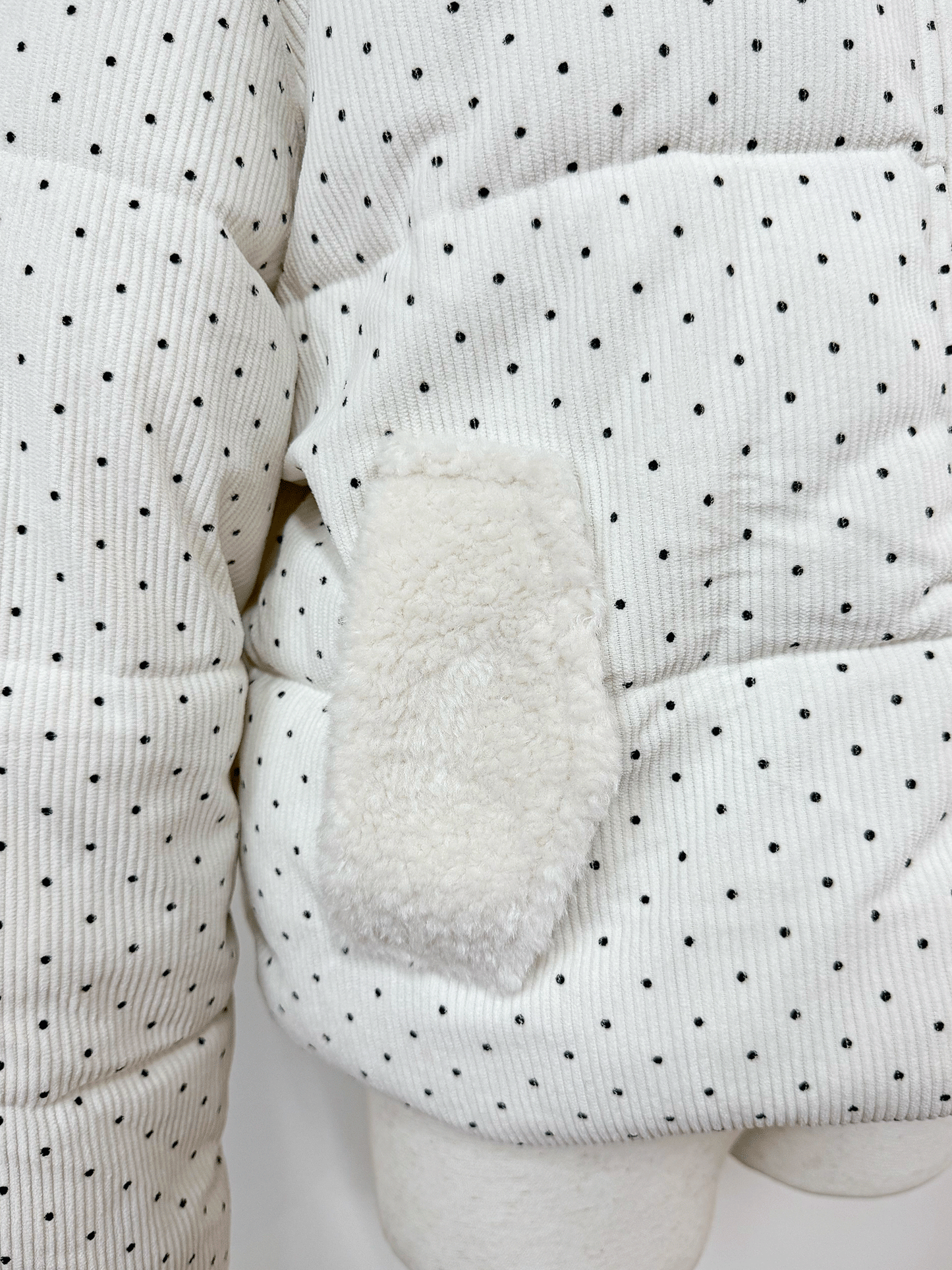 コーデュロイドットパフブルゾン