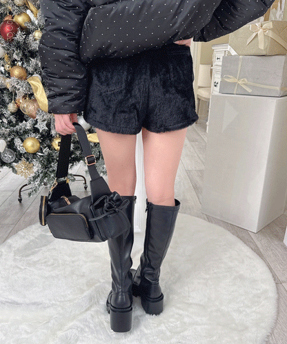 シャギーショートパンツ