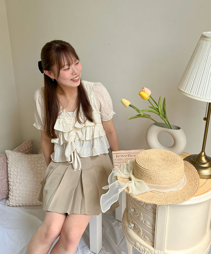 【Official限定価格】ドローストリングドットブラウス