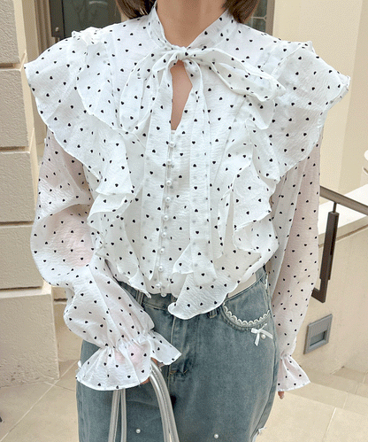 【Official限定価格】ハートフロッキーシャインブラウス