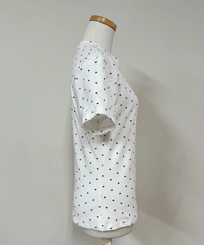 【Official限定価格】シュシュ付きハートドットTシャツ