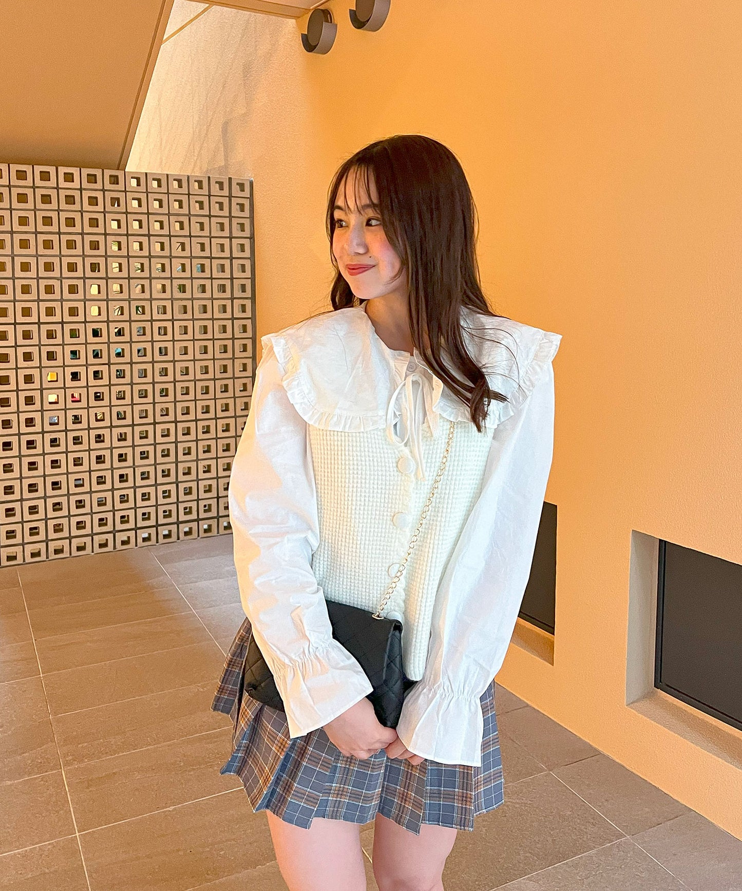 【OFFICIAL限定販売】ニットベスト×ブラウスSET