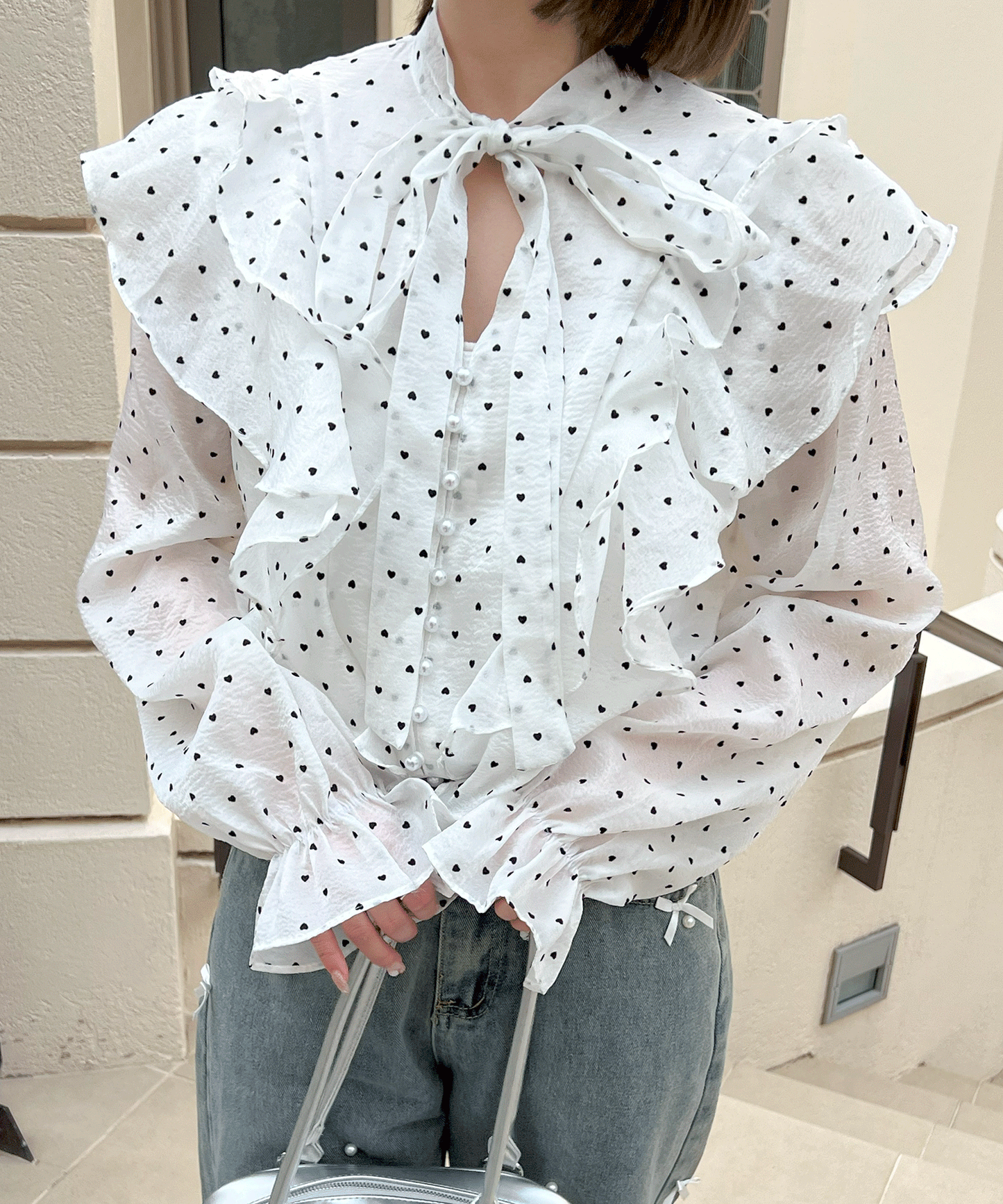 【Official限定価格】ハートフロッキーシャインブラウス