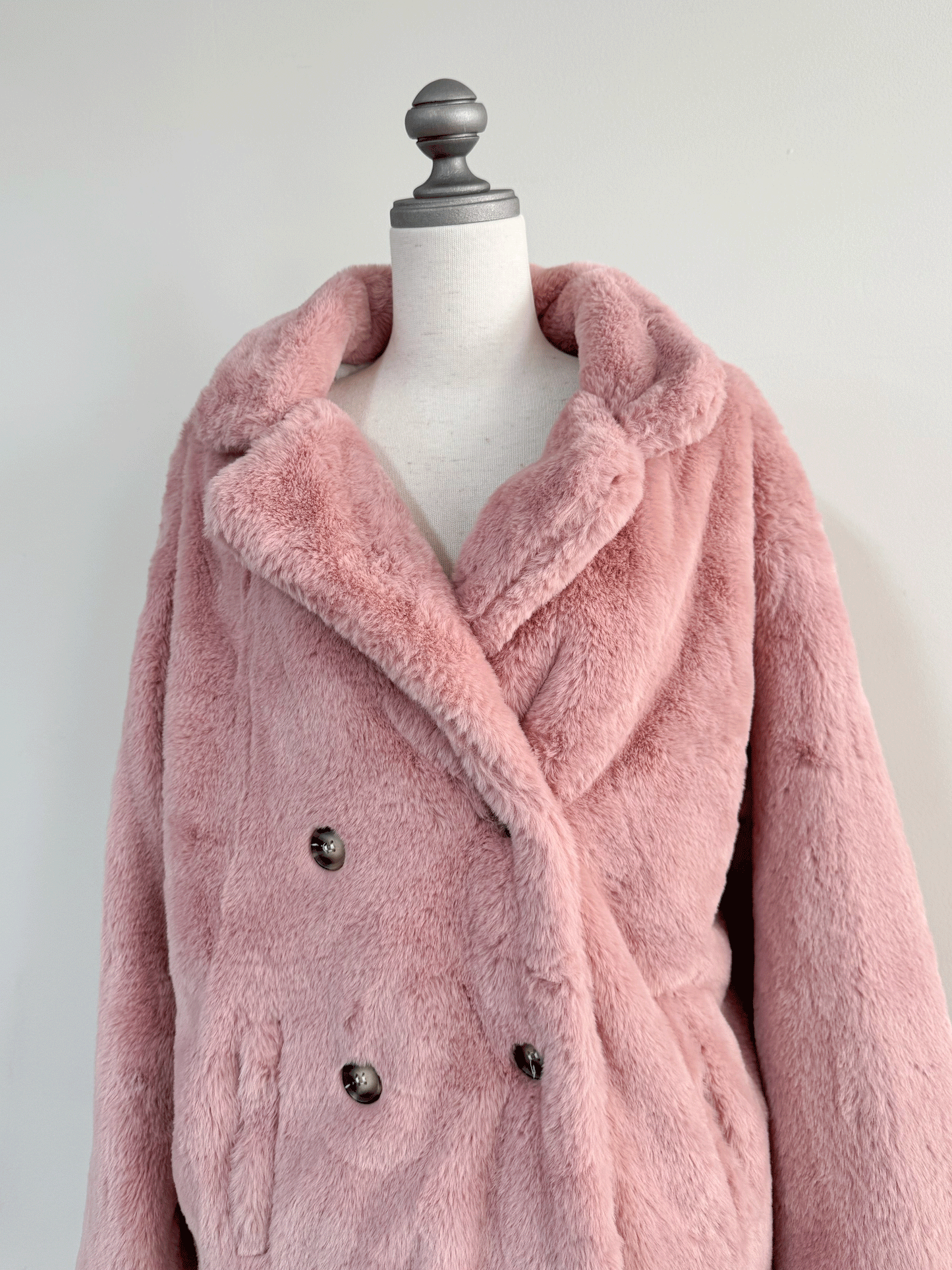 フェイクファーロングコート