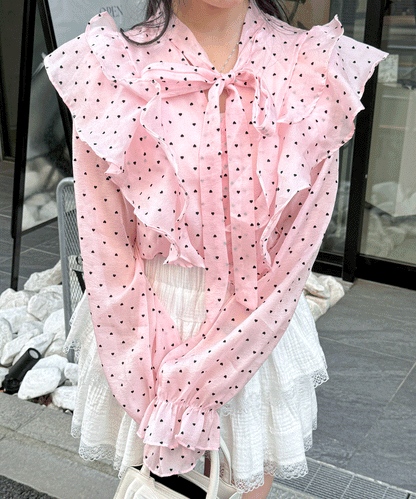 【Official限定価格】ハートフロッキーシャインブラウス