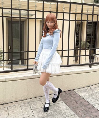 コットンティアードミニスカート