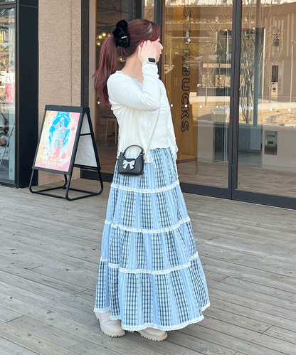 【Official限定販売】パッチワークティアードスカート