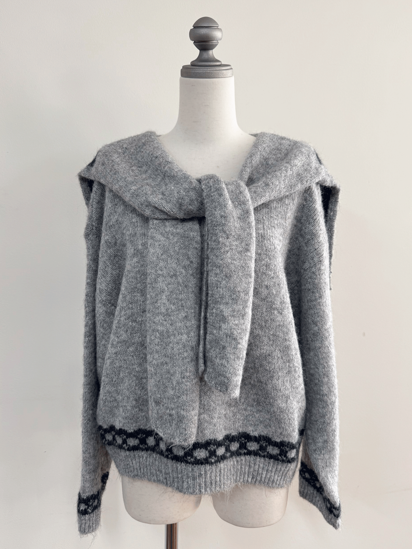 【Official限定価格】リボンショール付きニット