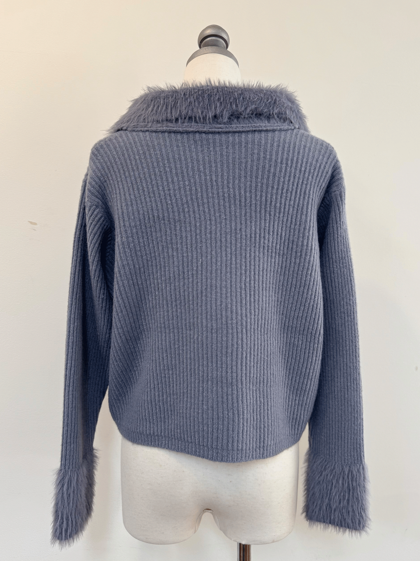 【Official限定価格】ジップ付きシャギードッキングニット