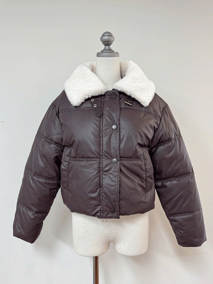 ボア襟付きパフブルゾン