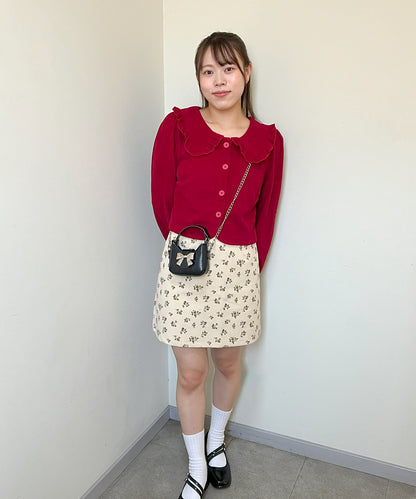 【Official限定】小花柄コーデュロイミニスカート