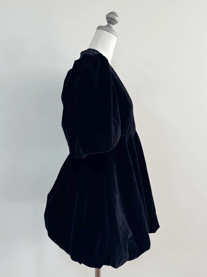 【Official限定】バルーンベロアワンピース