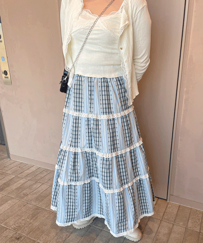 【Official限定販売】パッチワークティアードスカート
