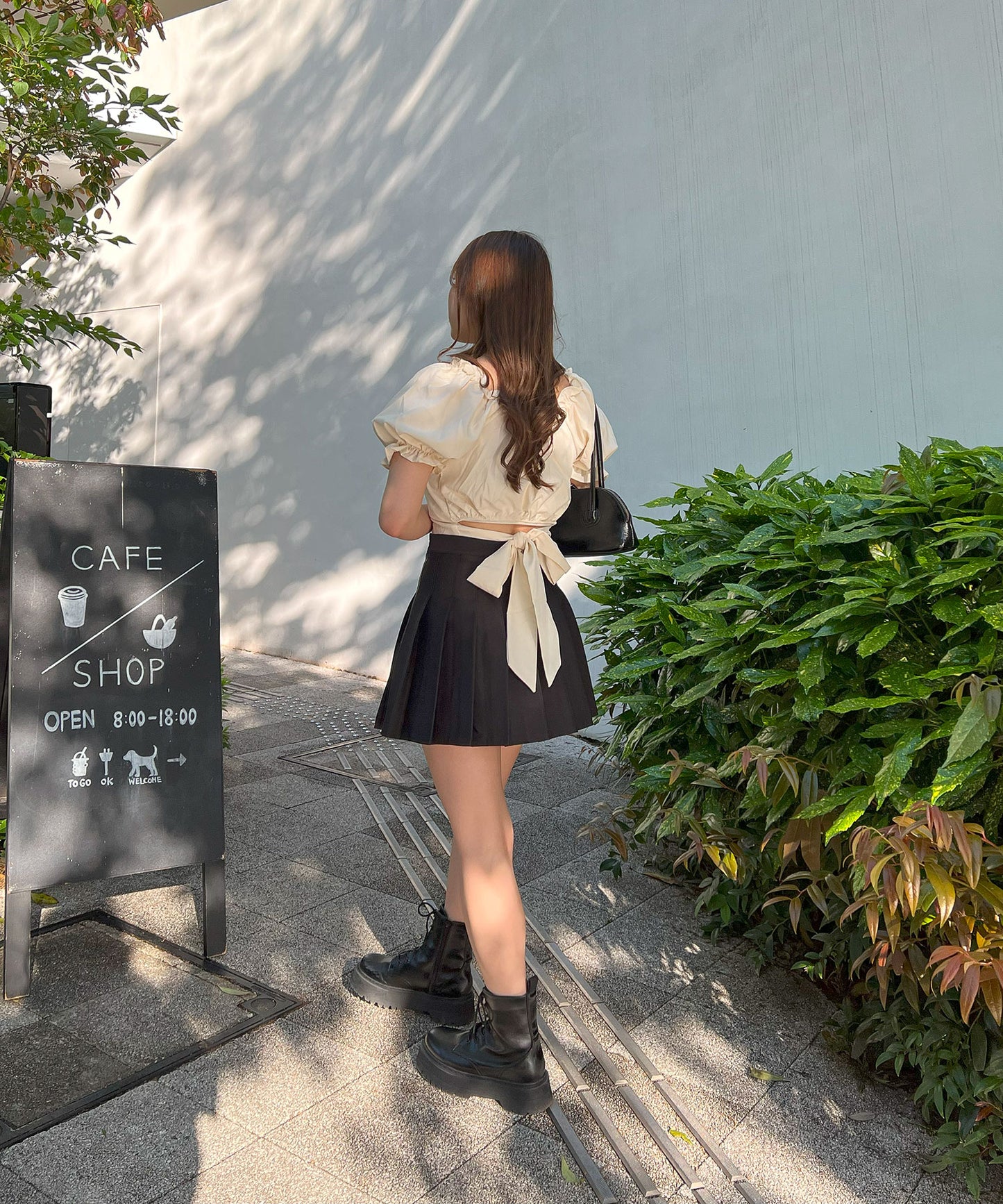 バックリボン2WAYブラウス