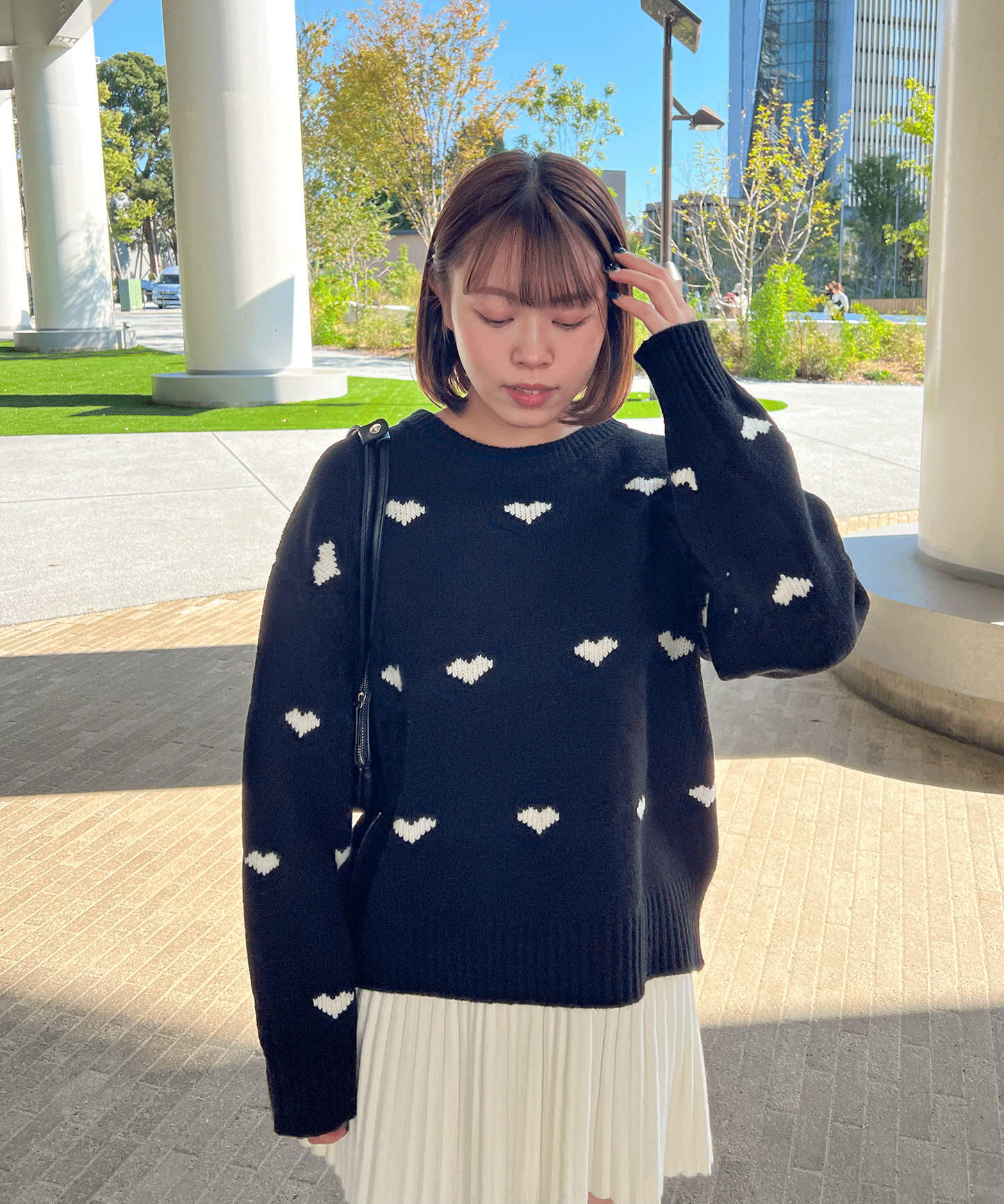 【Official限定価格】ハートジャガードニット