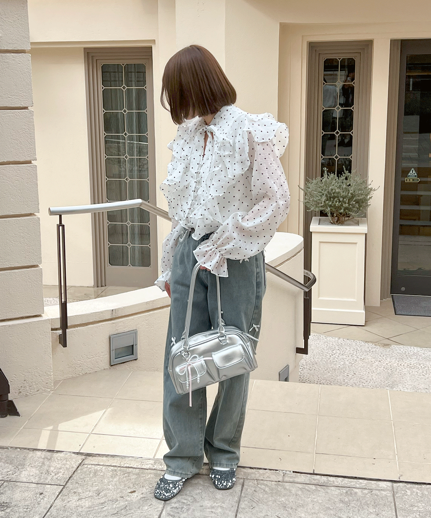 【Official限定価格】ハートフロッキーシャインブラウス
