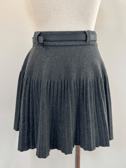 【Official限定価格】ベルト付きニットプリーツスカート