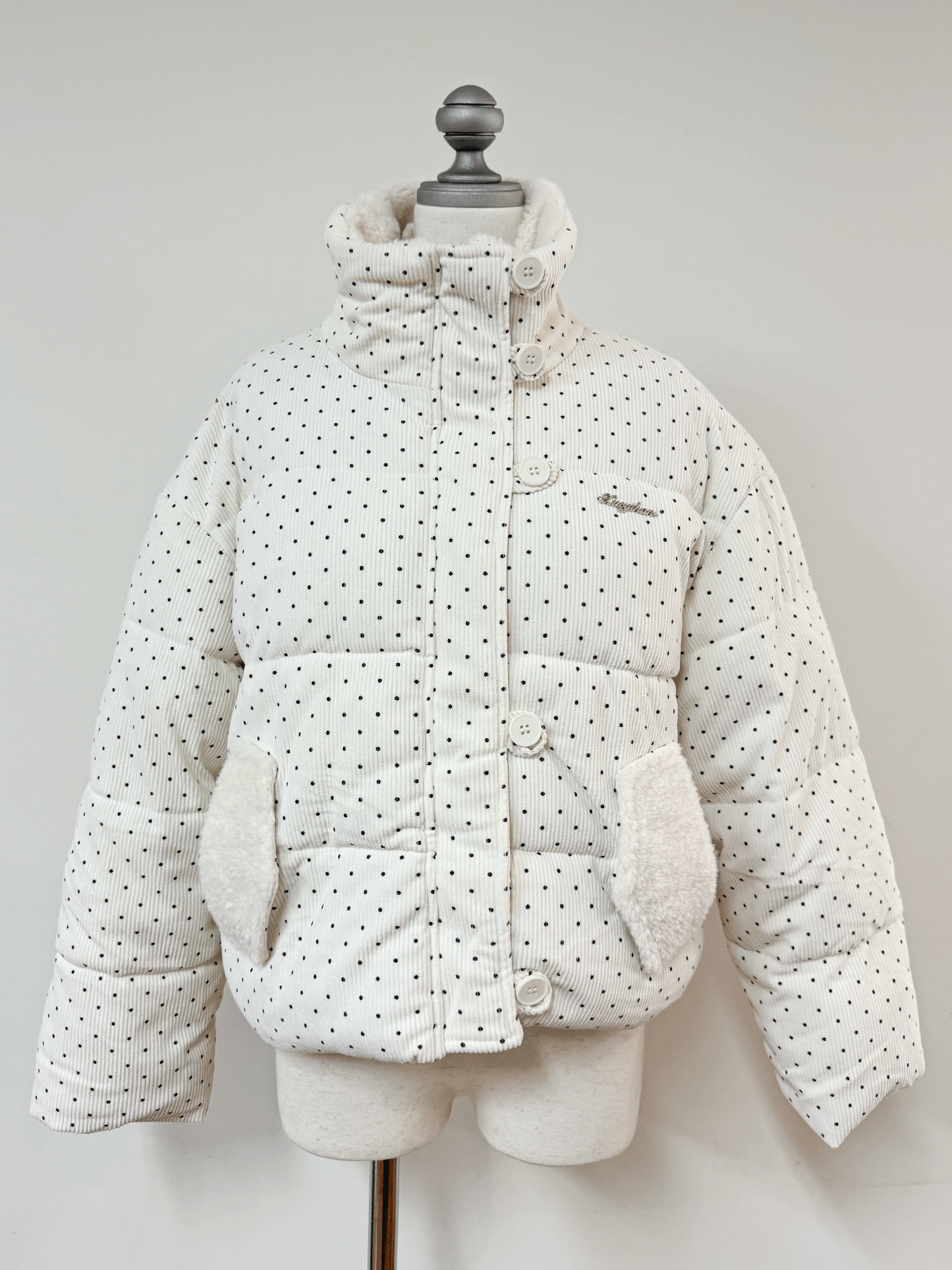 コーデュロイドットパフブルゾン