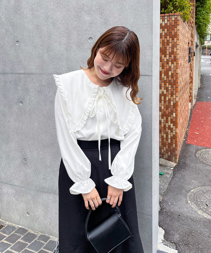 ビッグカラーリボンブラウス