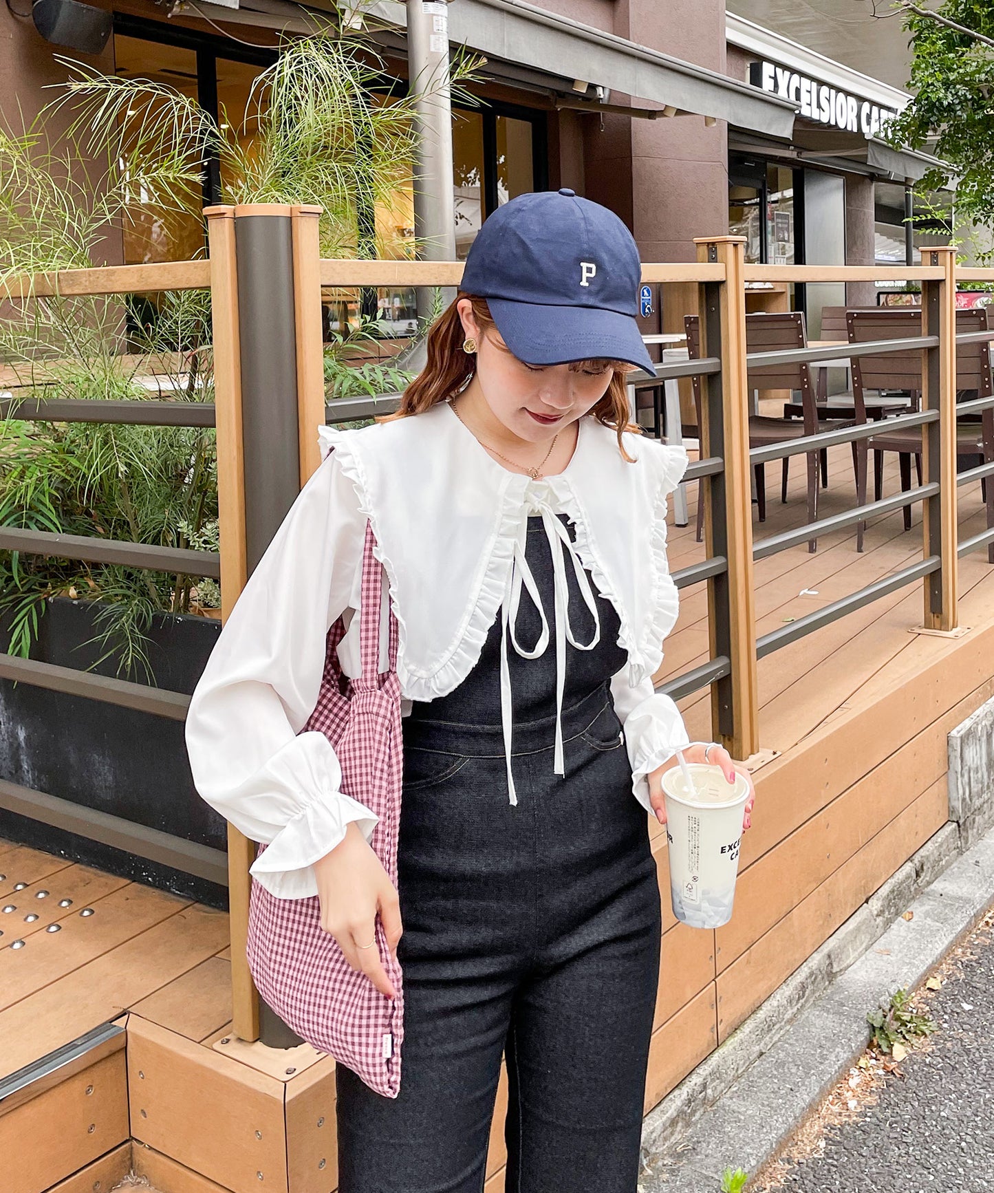 ビッグカラーリボンブラウス