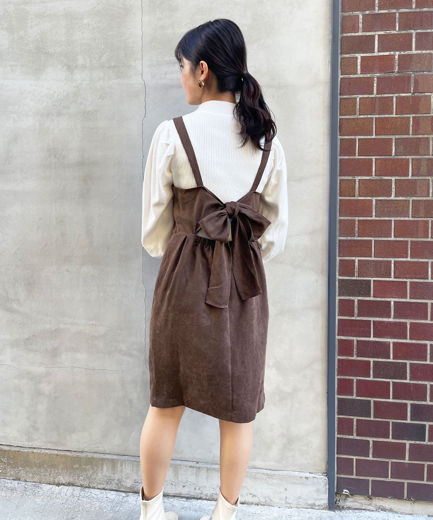 ショート丈バックリボンOP