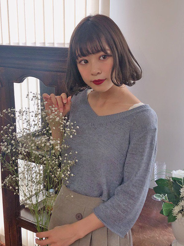 ショート丈サマーニット