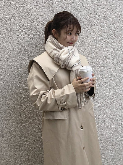 チェック柄ストール