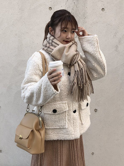 チェック柄ストール