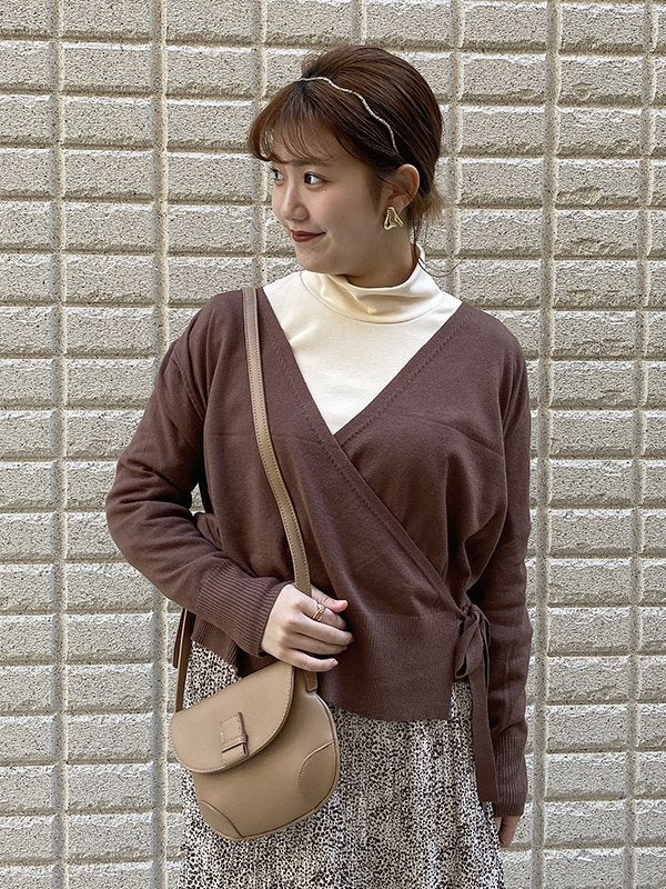 カシュクールニットカーデ