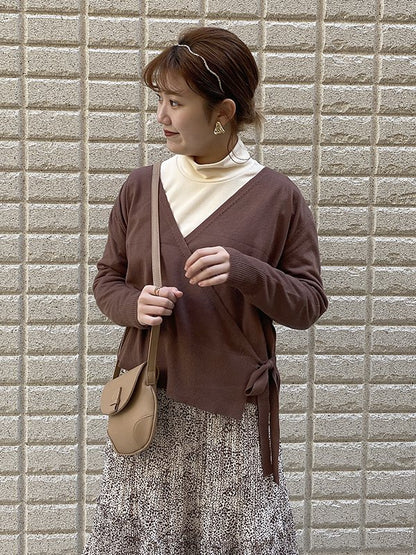 カシュクールニットカーデ