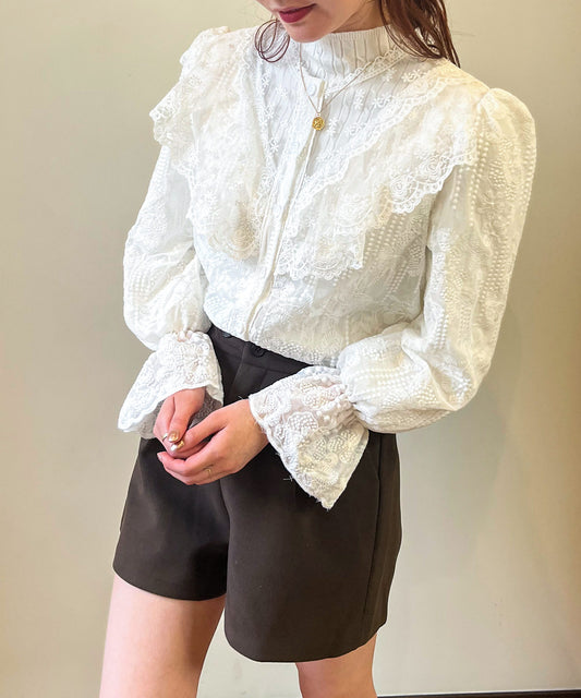 総レースシアーブラウス