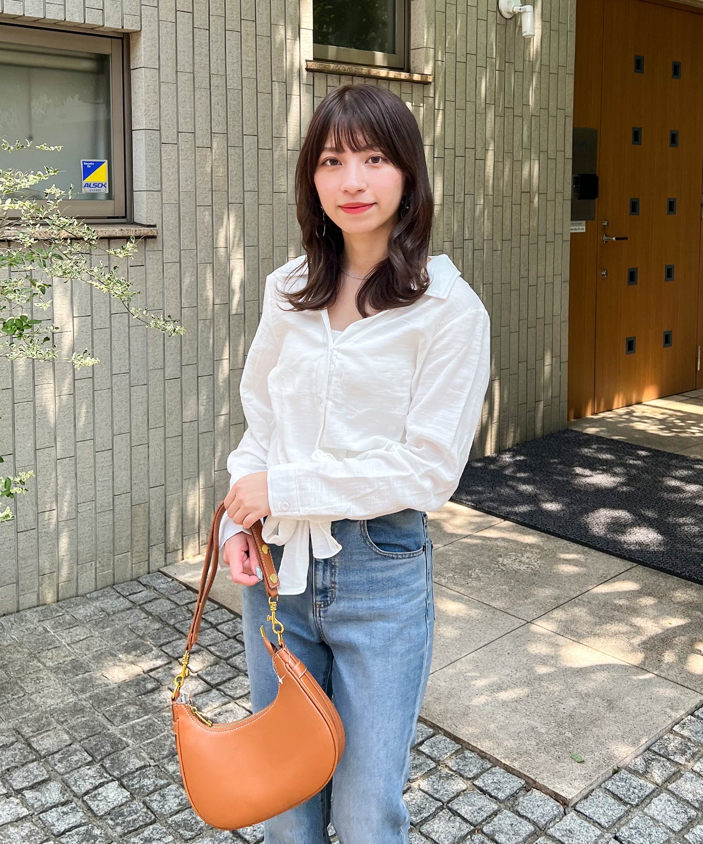 前結びシャツ